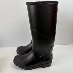 Brazos Workforce Rubber Wellington Tall Boots Black Mens Size 5